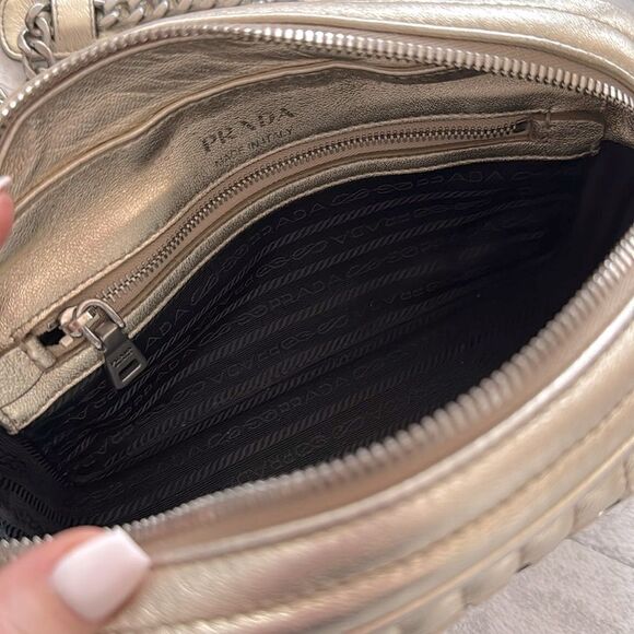 PRADA Gold Diagramme Bag - Picture 7 of 8